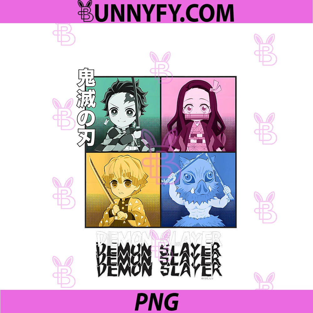 Demon Slayer PNG, Kimetsu No Yaiba Chibi Hero Squad PNG