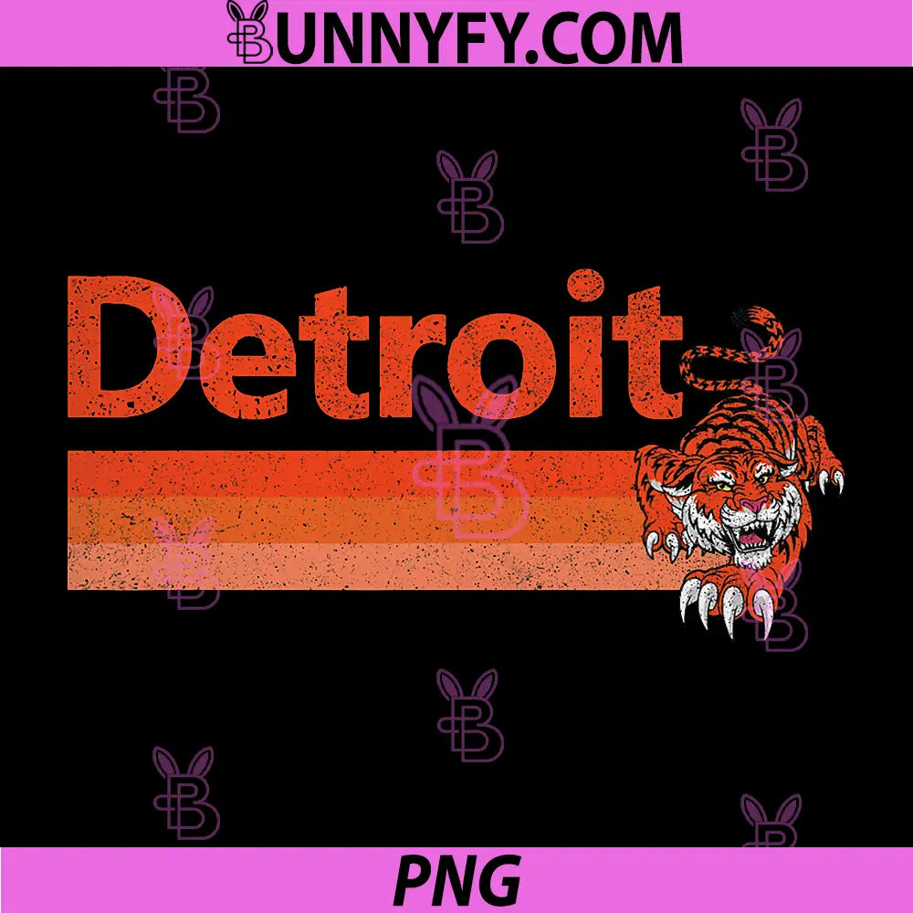 Detroit Distressed Typography PNG, Fierce Tiger Claw Design PNG