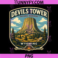 Devils Tower Monument Family Trip PNG, Wyoming Nature PNG
