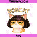 Devon Rex Cat Head PNG, Funny Bobcat Lover Hairstyle Novelty PNG
