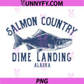 Dime Landing Alaska PNG, Salmon Country Coastal Nature Design PNG