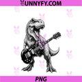 Dinosaur T-Rex PNG, Playing Guitar Rock Funny PNG