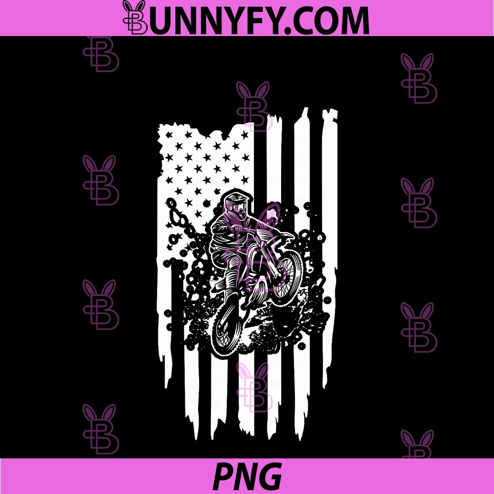 Dirt Bike Funny American USA Flag PNG, Biking Motorcycle MX Mens PNG