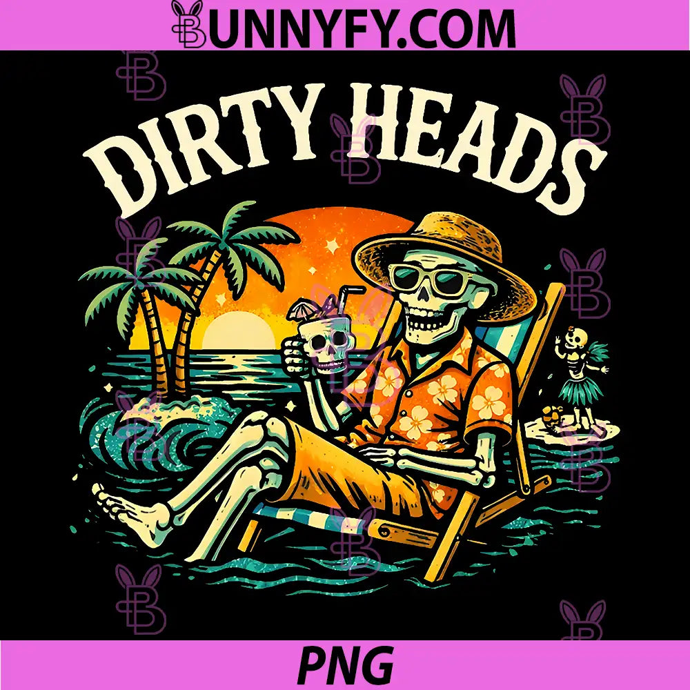 Dirty Heads PNG, Skeleton Beach Summer Vacation PNG