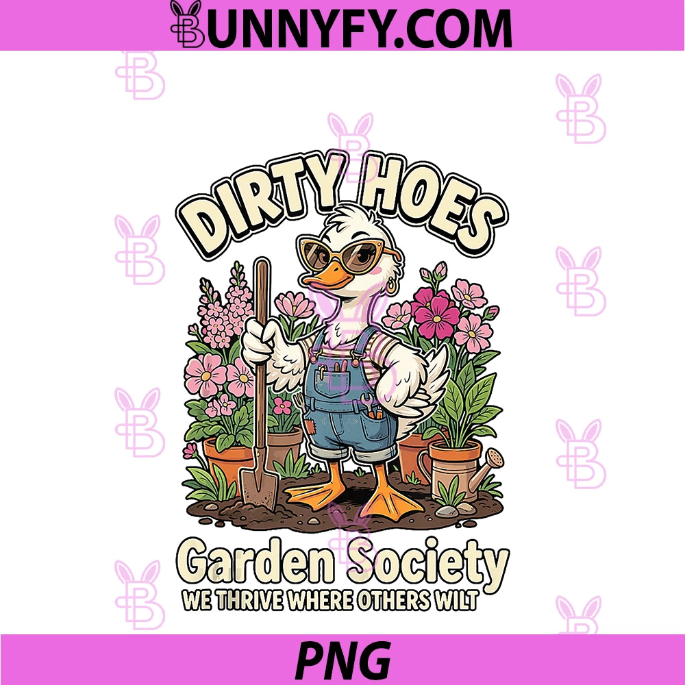 Dirty Hoe Social Club PNG, Goose Gardening Plant Lover PNG