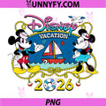 Disney Cruise Mickey & Minnie PNG, Group Vacation 2026 Matching PNG