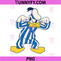 Disney Donald Duck PNG, Striped Slumber Party PJs Pose PNG