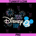 Disney Mickey Mouse & Fireworks PNG, 2026 Disney Trip Vacation PNG