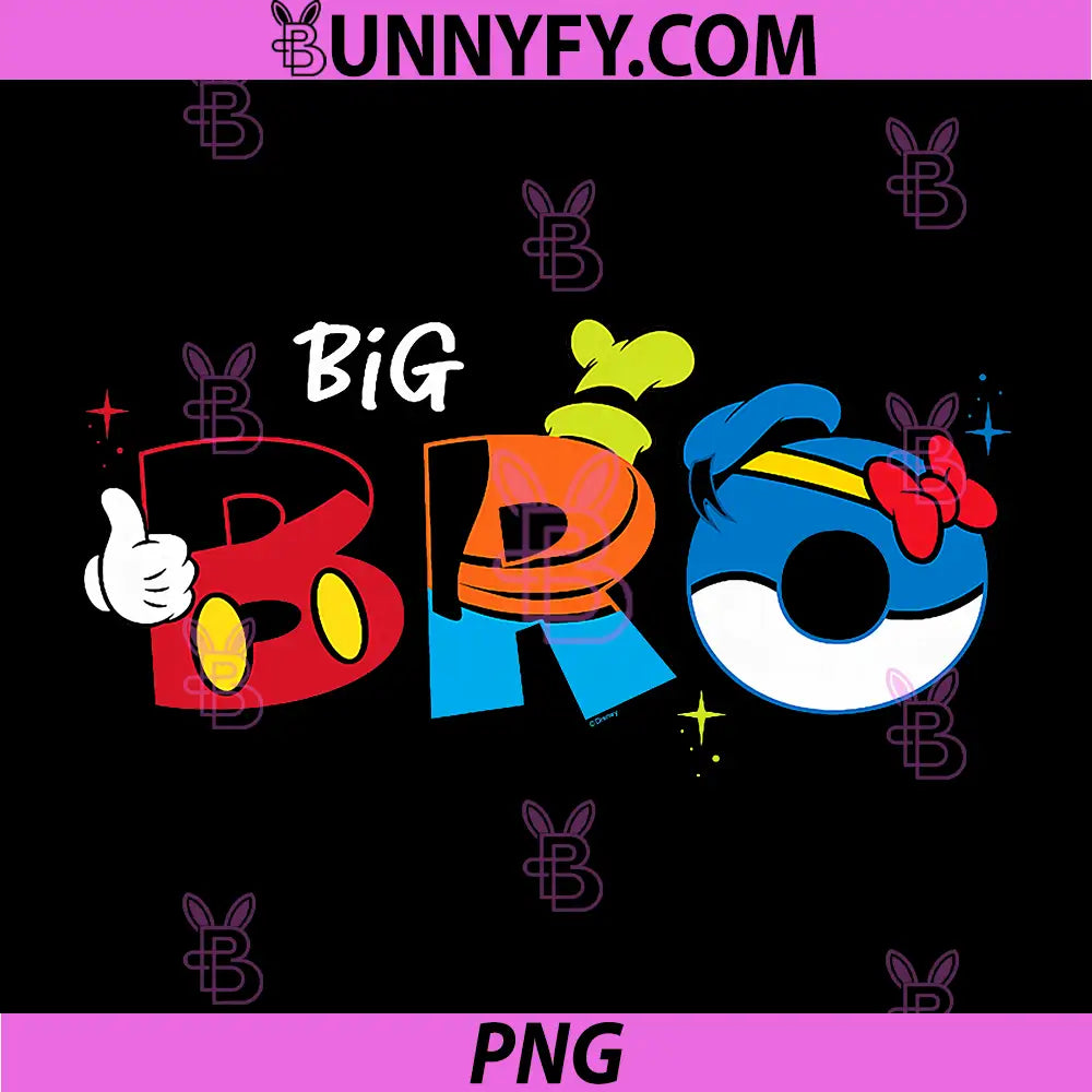 Disney Mickey Mouse and Friends PNG, Big Bro Family Trip Matching PNG
