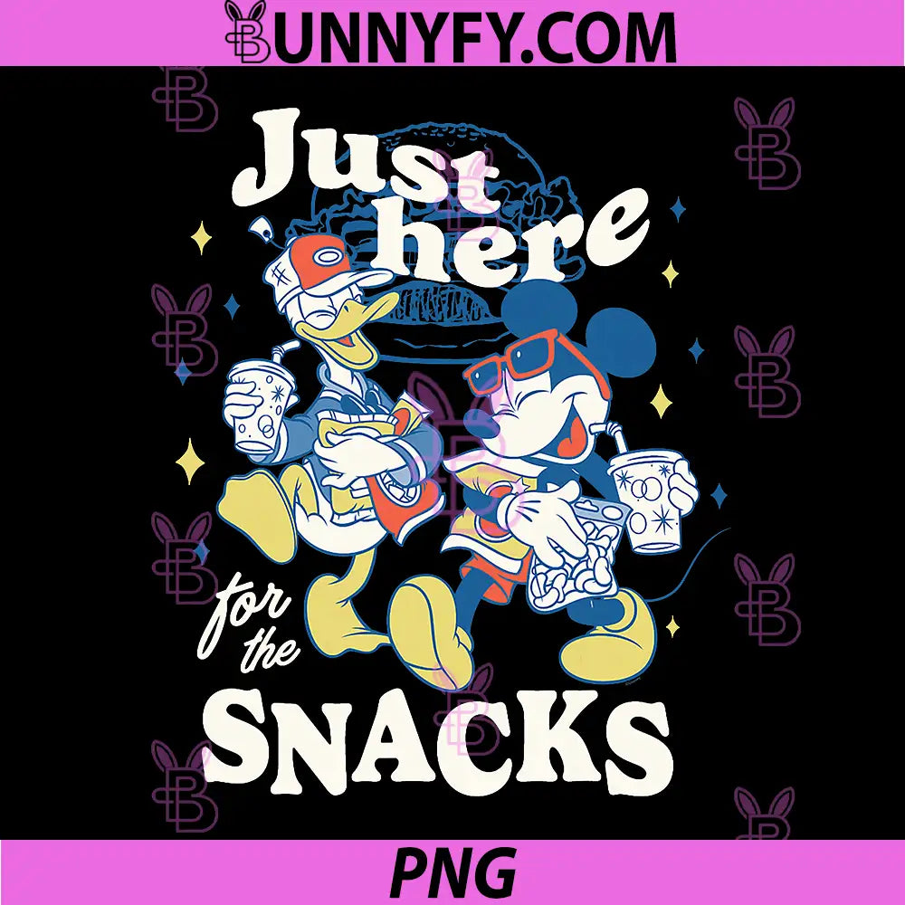 Disney Mickey & Donald PNG, Just Here for The Snacks PNG