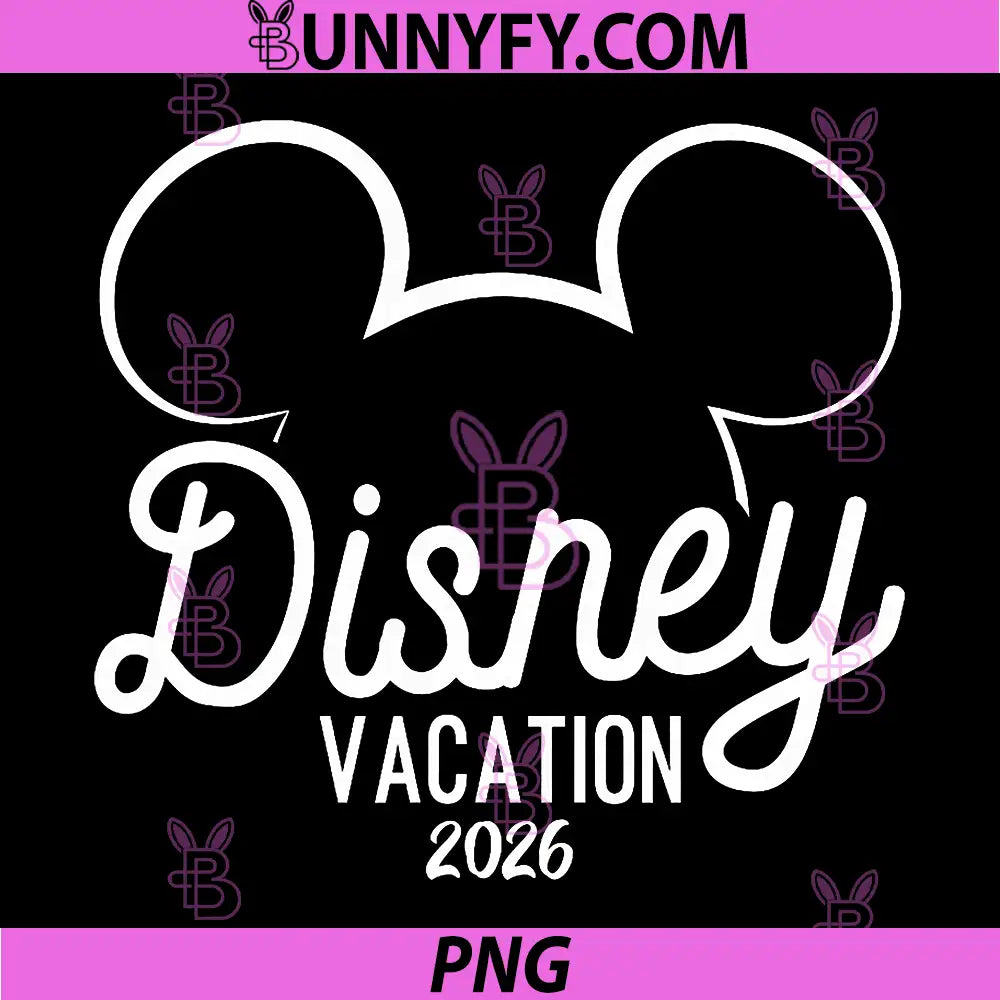 Disney Mickey And Friends PNG, Disney Matching Vacation 2026 PNG
