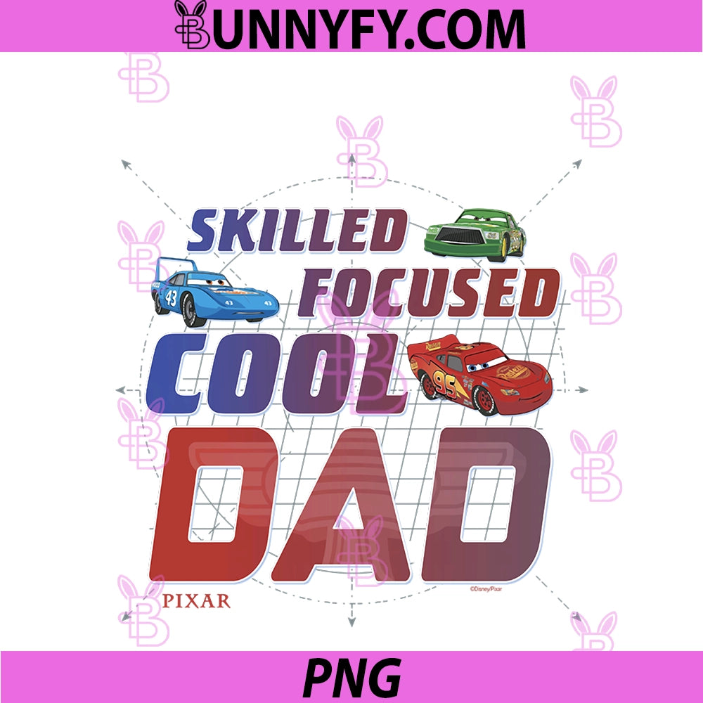 Disney Pixar Cars Lightning McQueen Cool Dad PNG, Father's Day PNG