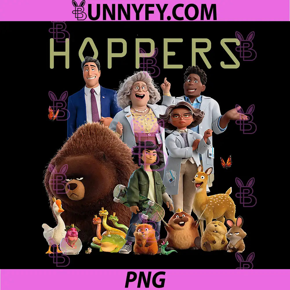 Disney Pixar Hoppers PNG, Full Character Cast Group Shot PNG