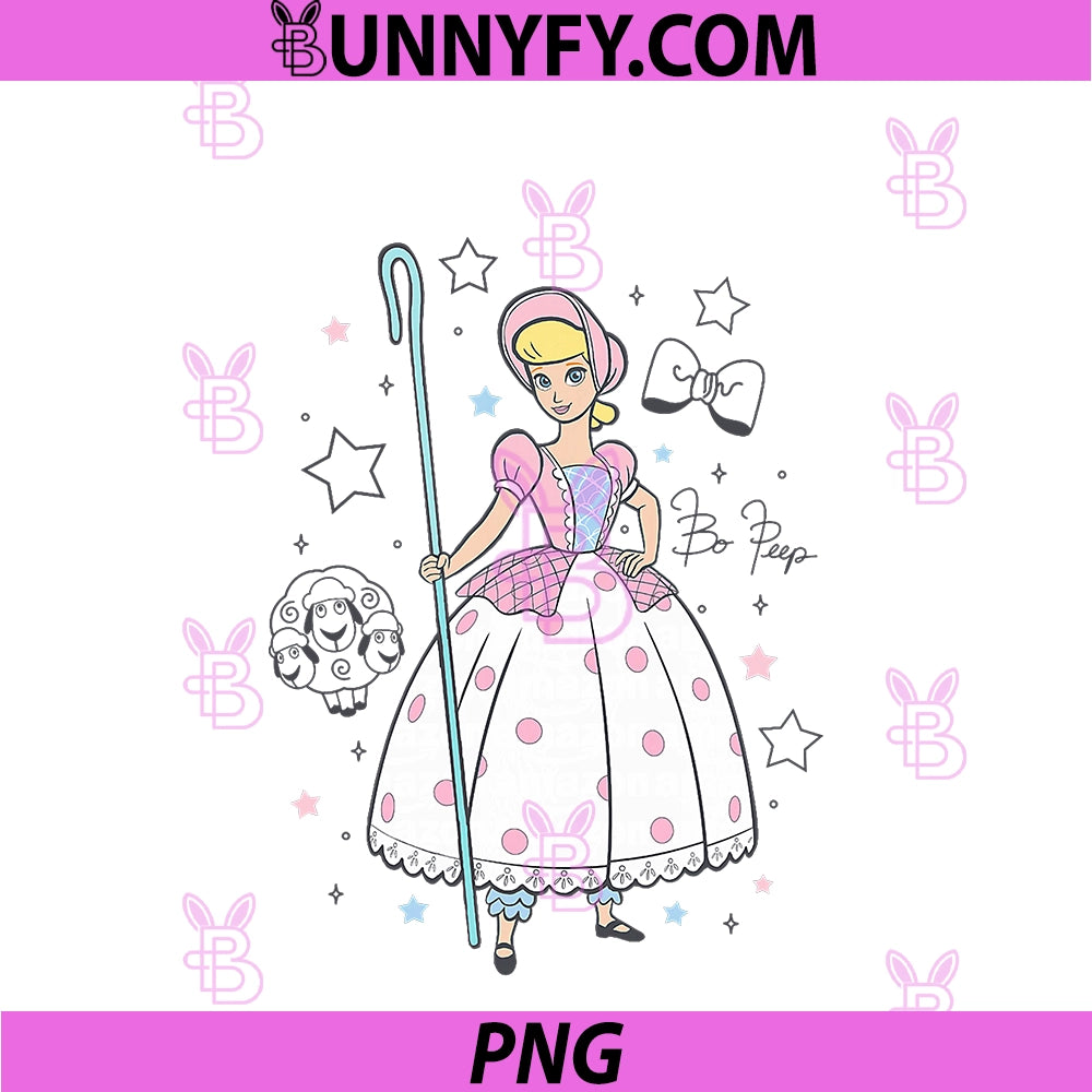 Disney Pixar Toy Story Bo Peep's PNG, Signature Portrait PNG