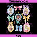 Disney Princess and Bows PNG, Watercolor Portraits Collage PNG