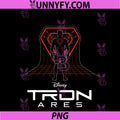 Disney TRON Ares PNG, Digital Grid And Logo Official Movie PNG