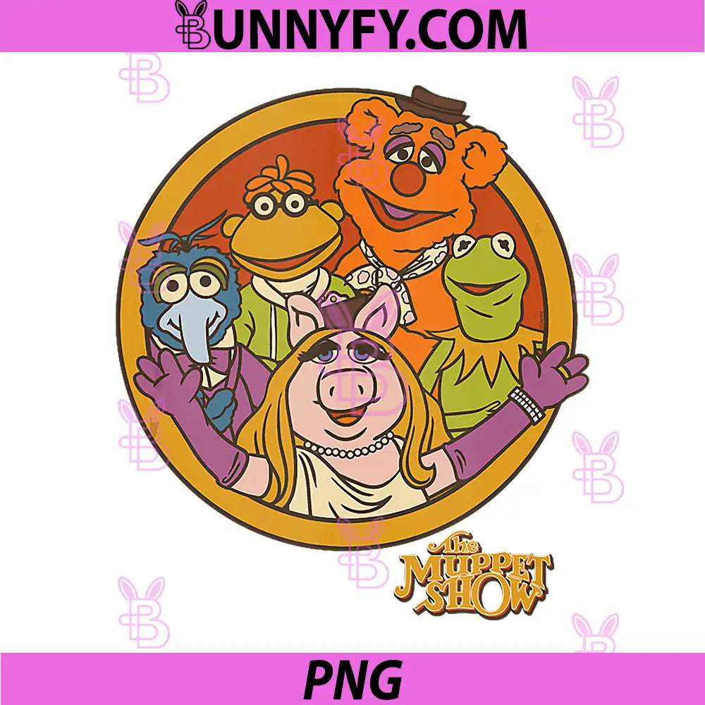 Disney The Muppet Show PNG, 50th Anniversary Retro Muppets & Logo PNG