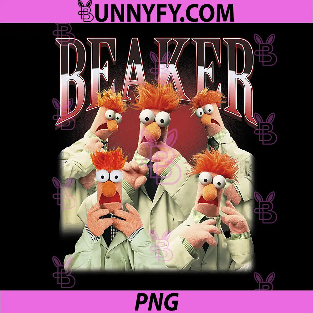 Disney The Muppets Beaker PNG, Montage and Gradient Lettering PNG