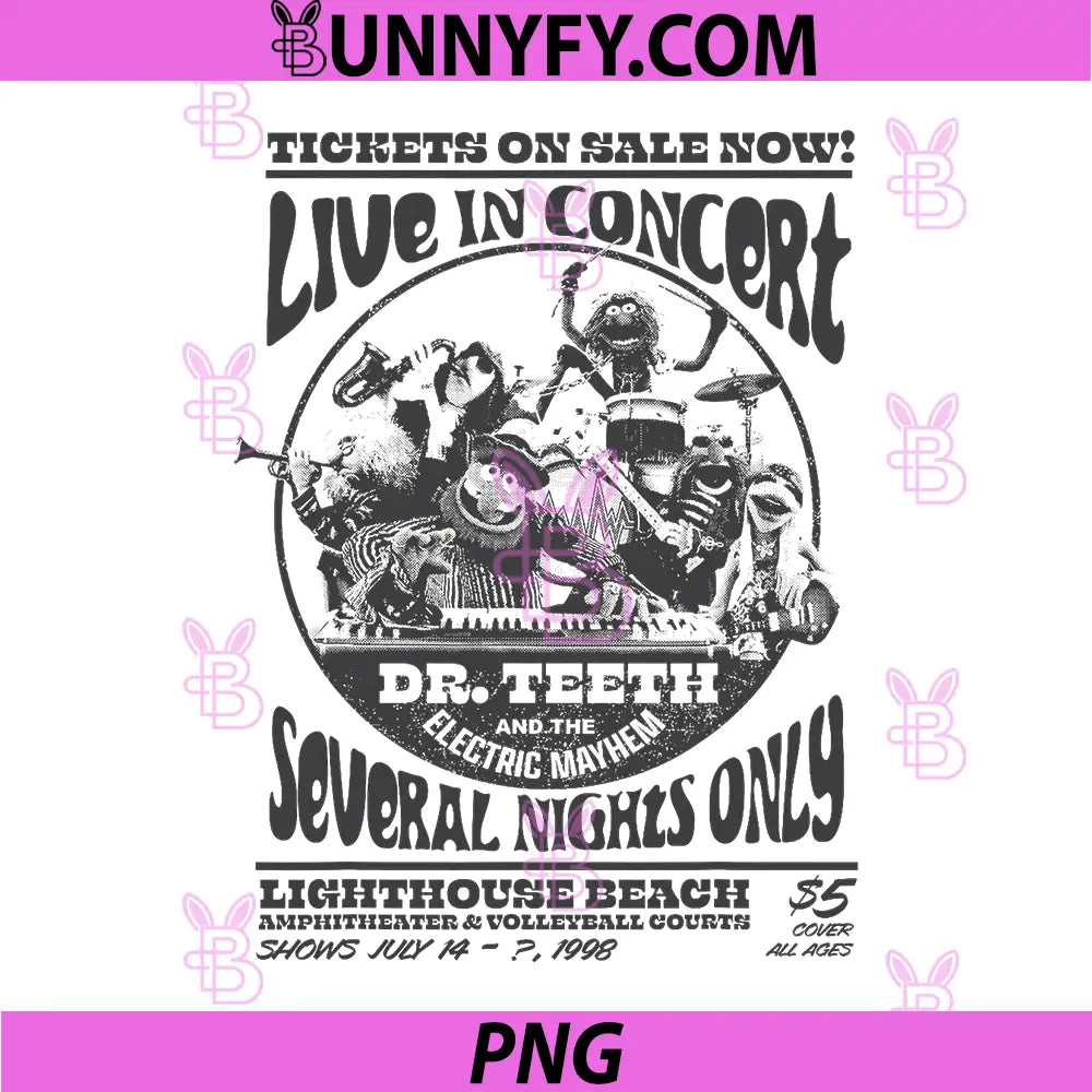 Disney The Muppets Live PNG, Dr Teeth and The Electric Mayhem PNG
