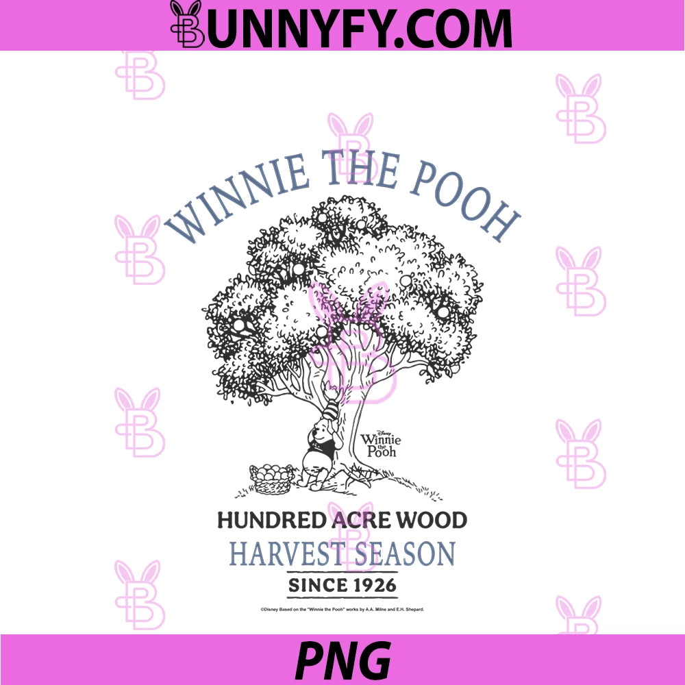 Disney Winnie The Pooh PNG, Harvest Thanksgiving Vintage PNG