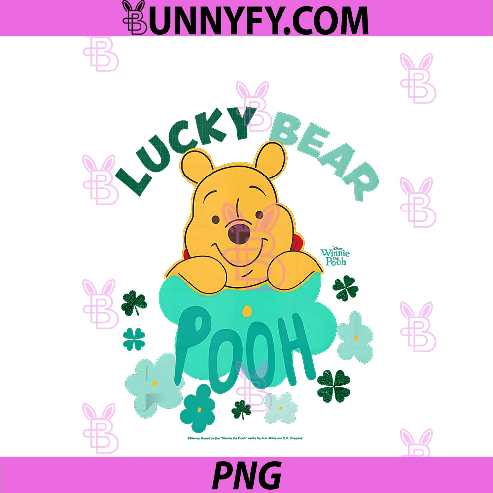 Disney Winnie The Pooh PNG, Lucky Bear St. Patrick's Day PNG