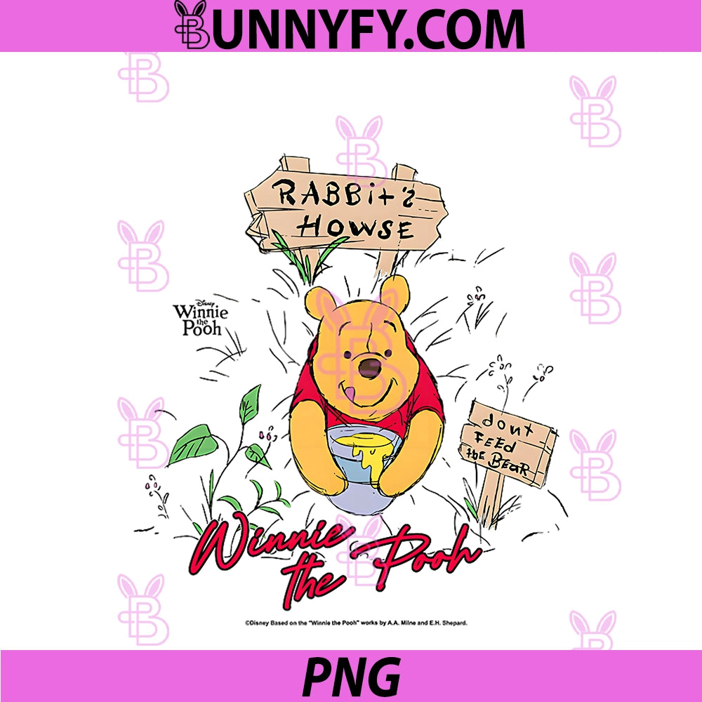 Disney Winnie The Pooh PNG, Rabbits House Honey PNG