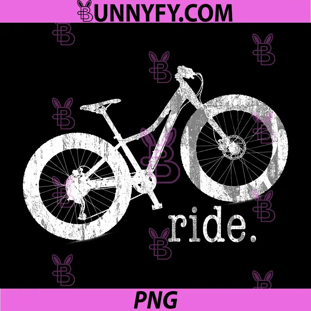 Distressed Fat Bike PNG, Fat Tire Bike Fans PNG