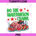 Do The Watermelon Crawl PNG, Funny Flamingo Cowboy Graphic Summer PNG