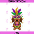 Dog Lover Pet Dachshund Mardi Gras PNG, Carnival Jester Beads PNG
