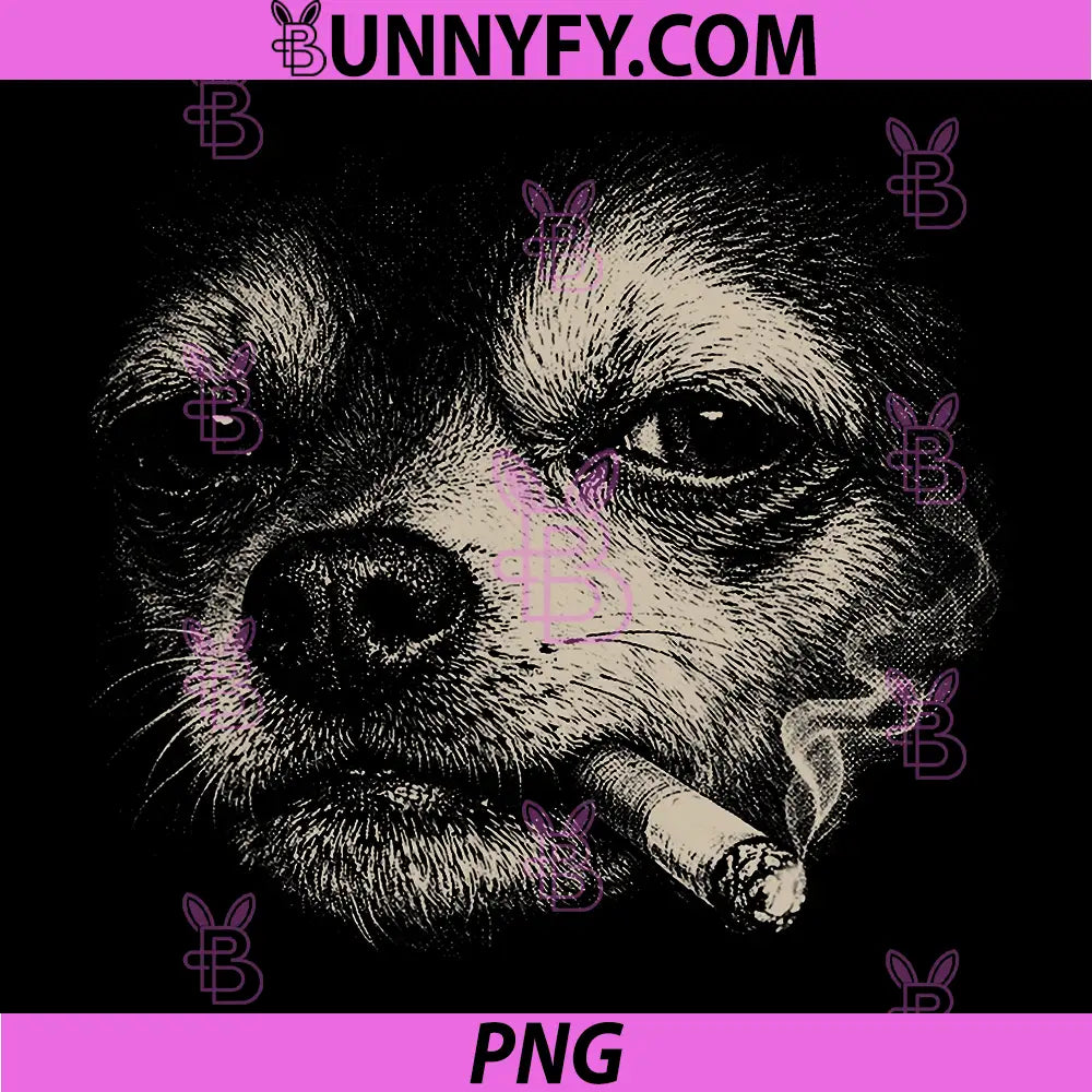 Dog Smoking Cigarette PNG, Funny Chihuahua Meme PNG