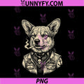 Dog Smoking Cigarette PNG, Funny Vintage Corgi Meme PNG