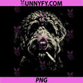 Dog Smoking Cigarette PNG, Smoking Goldendoodle PNG