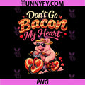Dont Go Bacon My Heart PNG, Pig Bike Pun PNG