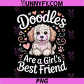 Doodles Are A Girl's Best Friend PNG, Golden Labradoodle Doodle PNG