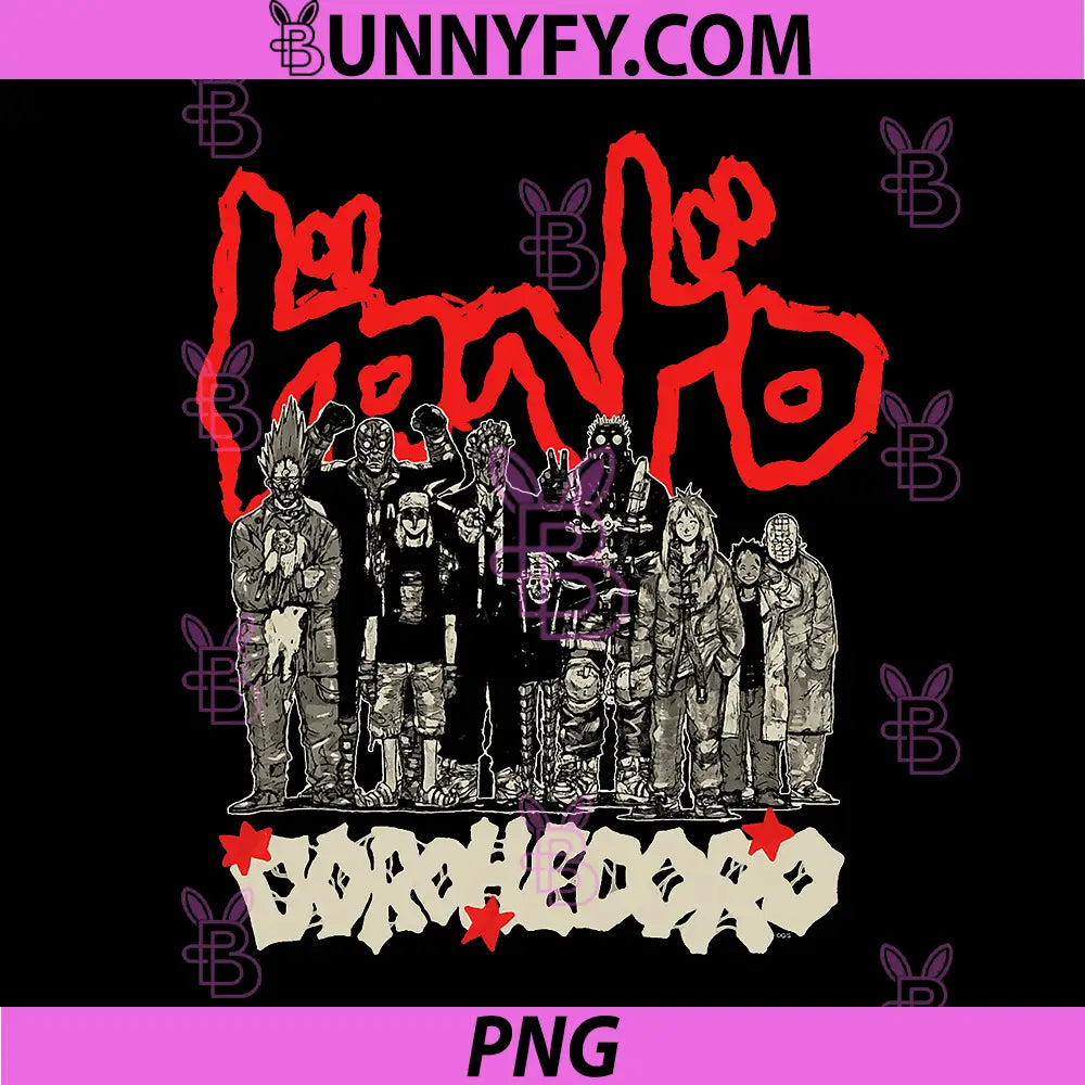 Dorohedoro Group PNG, Portrait with Kanji Logo Manga PNG
