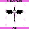 Dragon Rider Sword PNG, Bookish Minimal Dragon PNG