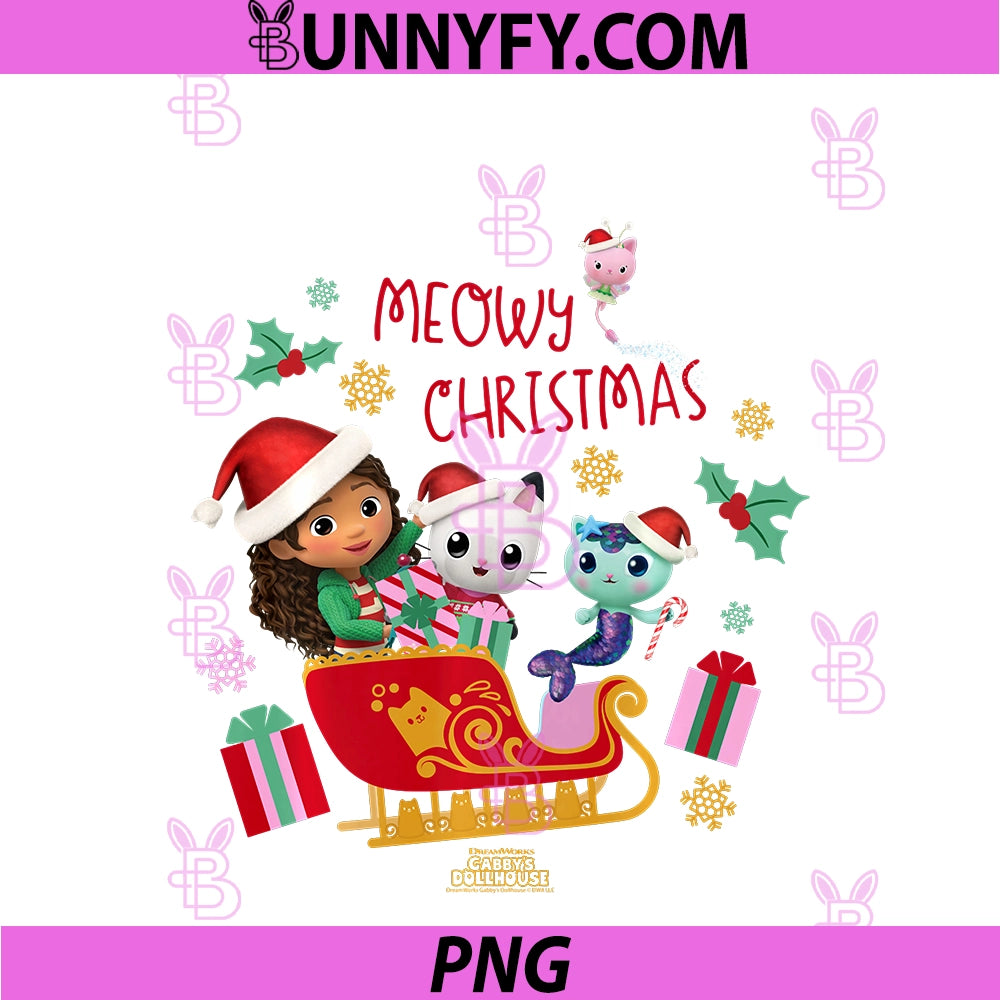 DreamWorks Gabby's PNG, Meowy Christmas Sleigh Dollhouse PNG