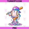 Drip Baseball Lifestyle Mascot PNG, Funny PNG