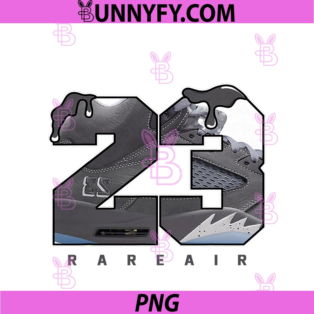 Drip Retro PNG, Wolf Grey 5s Tee Matching PNG