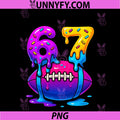 Dripping Six Seven 67 Meme PNG, Football Ice Cream Kids Sports PNG