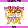 Drippy 100 Days Of School PNG, Softball Girls 100th Day Ice Cream PNG