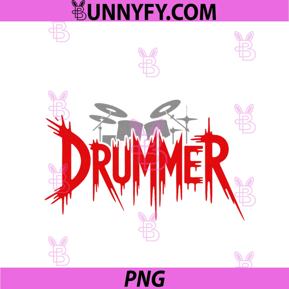 Drummer Drum Set Design PNG, Destroying Silence Music Graphic PNG