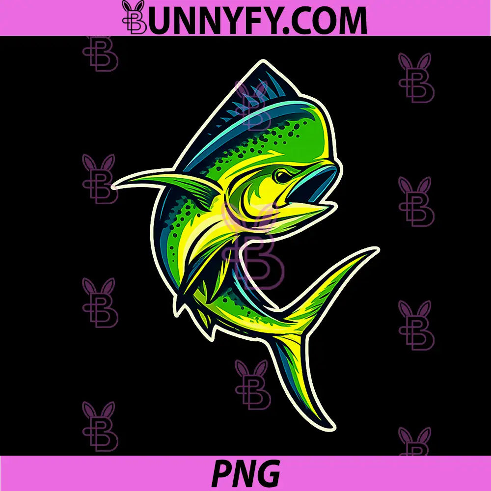 Dynamic Mahi PNG, Mahi Fish Silhouette PNG