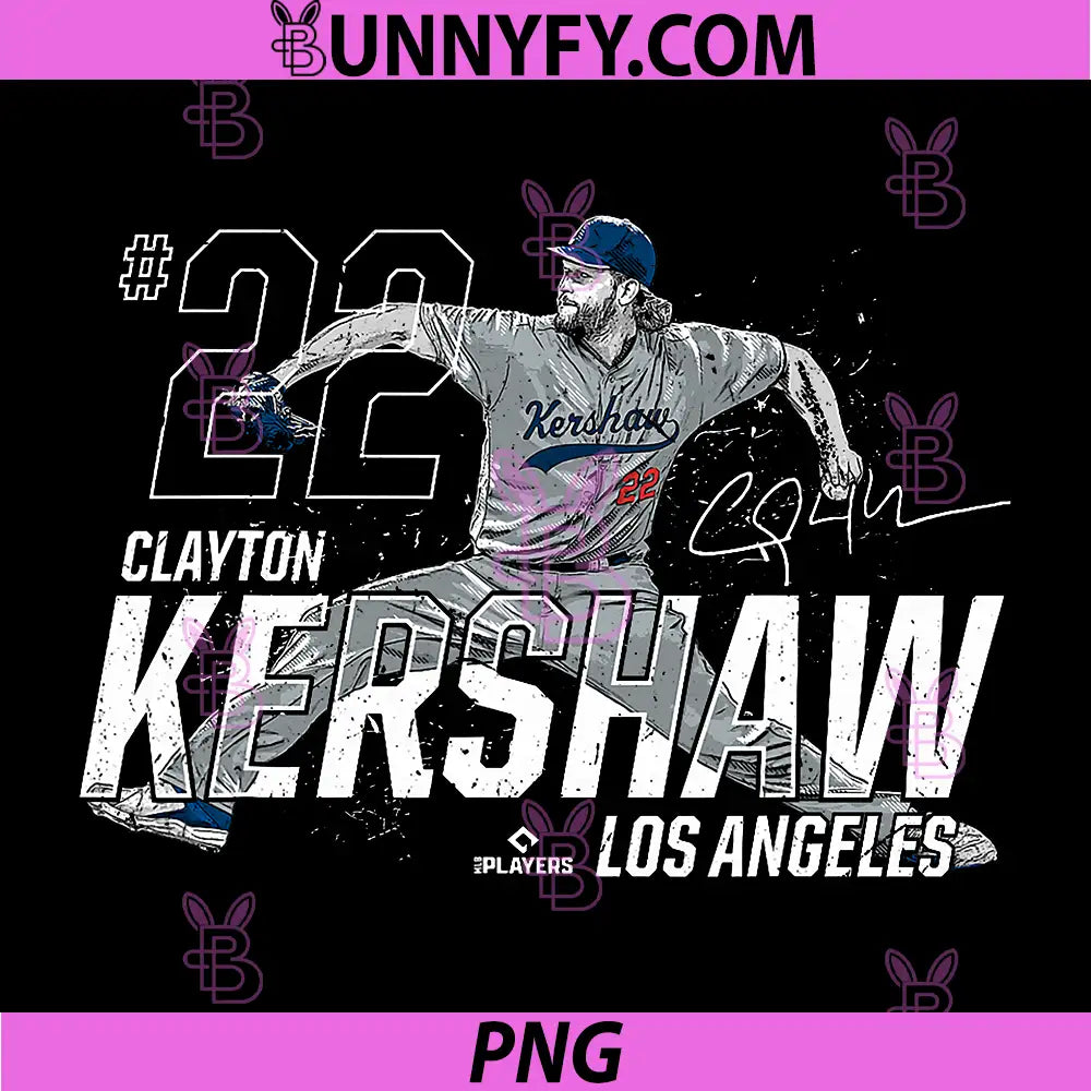 Dynamic Pose Clayton Kershaw PNG, Los Angeles Baseball MLBPA TPNG