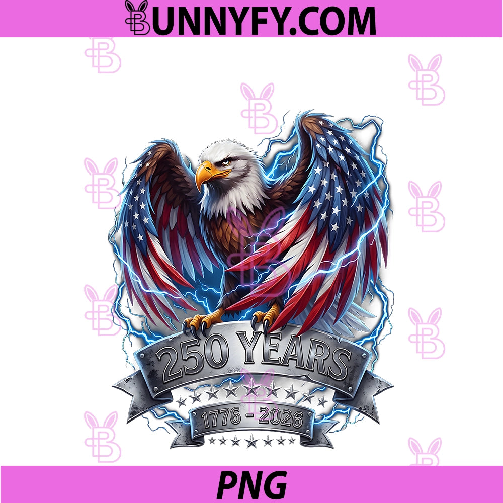 Eagle 250th Anniversary USA PNG, 4th Of July 250 Years America PNG