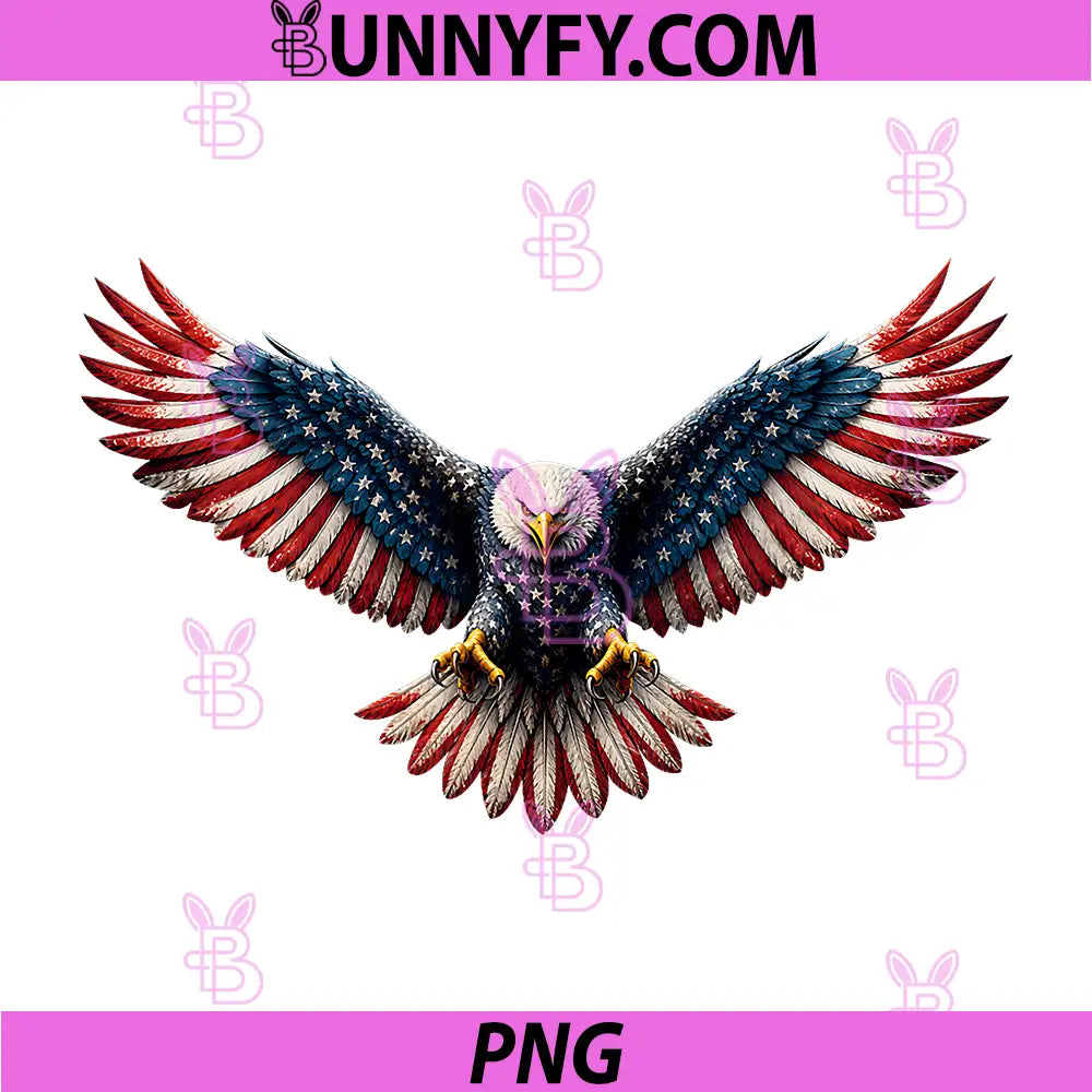 Eagle USA American Flag PNG, Fourth of July Patriotic PNG