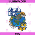 Earth Day Shirt Kids Women Men PNG, Earth With Floral 2026 PNG