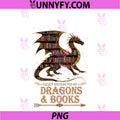Easily Distracted By Dragons And Books PNG, Library Dragon Lover PNG