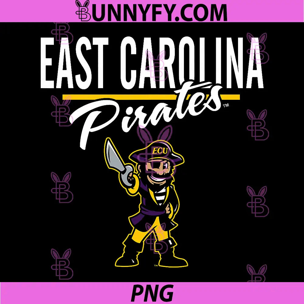 East Carolina Pirates PNG, PeeDee Purple Officially Licensed PNG