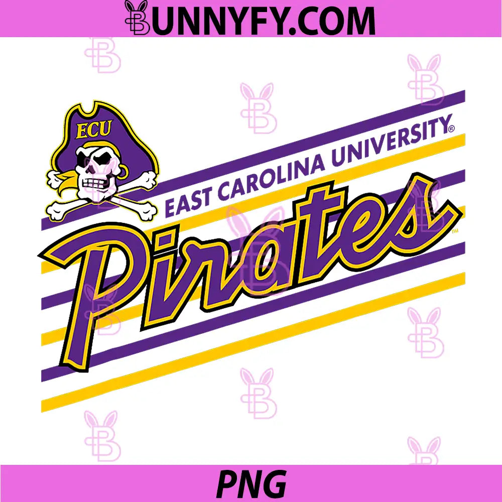 East Carolina Pirates PNG, Retro Performer White PNG